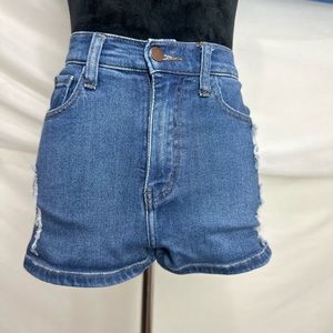 High waisted Jean shorts size small has stretch